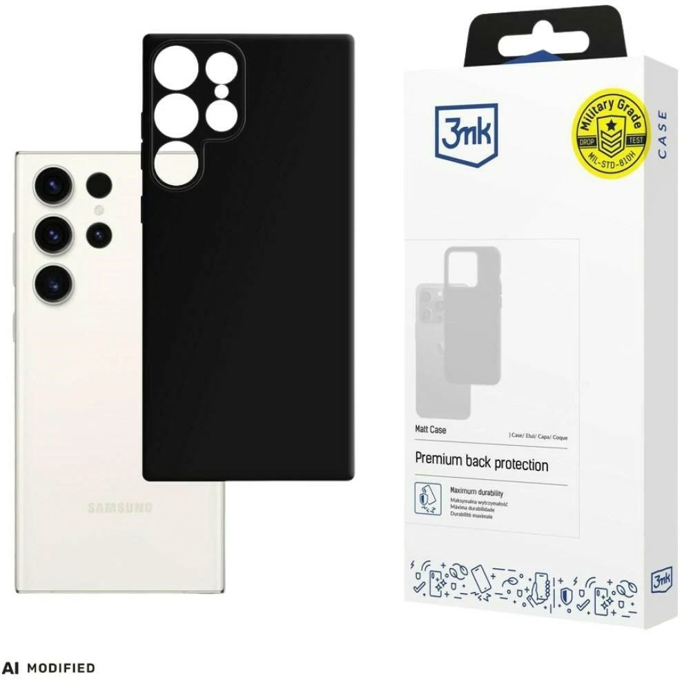 Dėklas 3mk Matt Case Samsung S928 S24 Ultra juodas