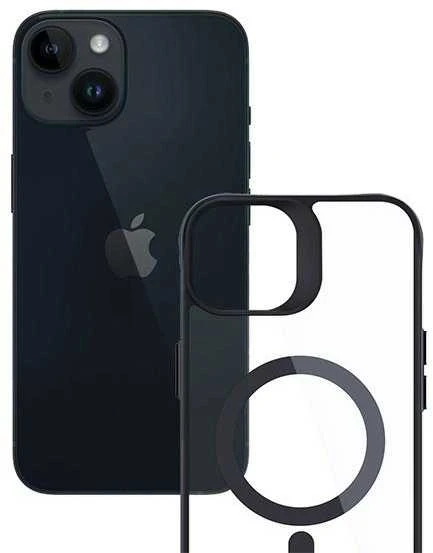 3mk Satin Armor MagCase with MagSafe Apple iPhone 13 / 14 - dėklas telefonui skaidrus with dėklas telefonui juodos spalvos Frame