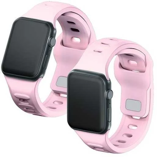 3mk silikoninė apyrankė Apple Watch 42 / 44 / 45 / 49 mm - rožinės spalvos