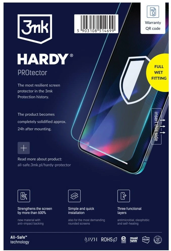3Mk Protection All-Safe - AIO Hardy PROtector Planšetė Full Wet Fitting 5 vnt.