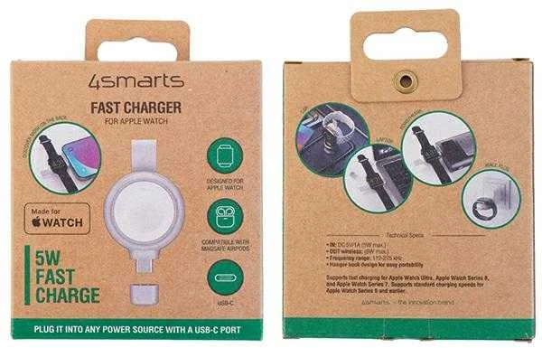 4smarts Įkroviklis indukcinė MFI FastCharger dla Apple Watch sidabrinė/sidabrinis 541000