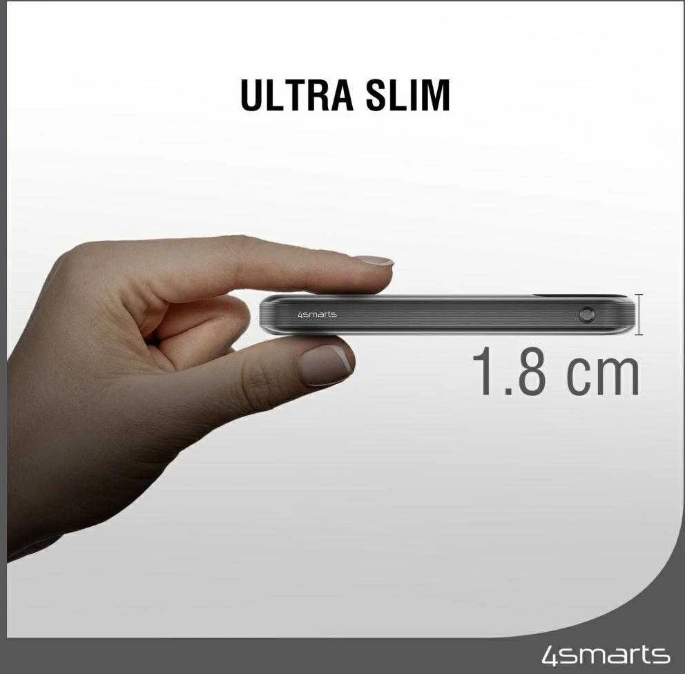 4Smarts Power Bank Enterprise Slim 20000mAh 122.5W, pilkas (pilkas)