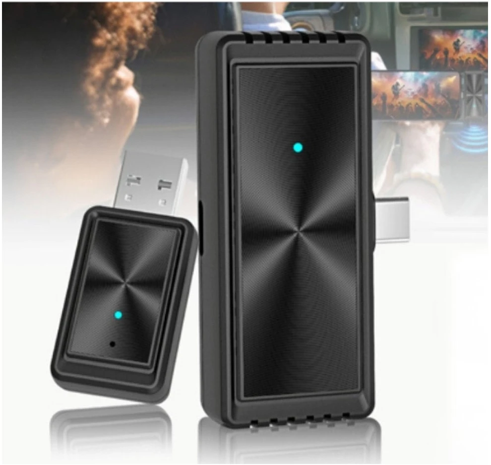 Adapteris automobilinis 4smarts transmiter Screen Mirroring CarPlay juoda