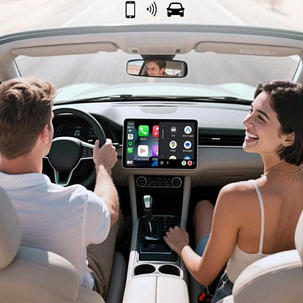 Adapteris automobilinis 4smarts transmiter Bluetooth Carplay/Android Auto sidabrinė