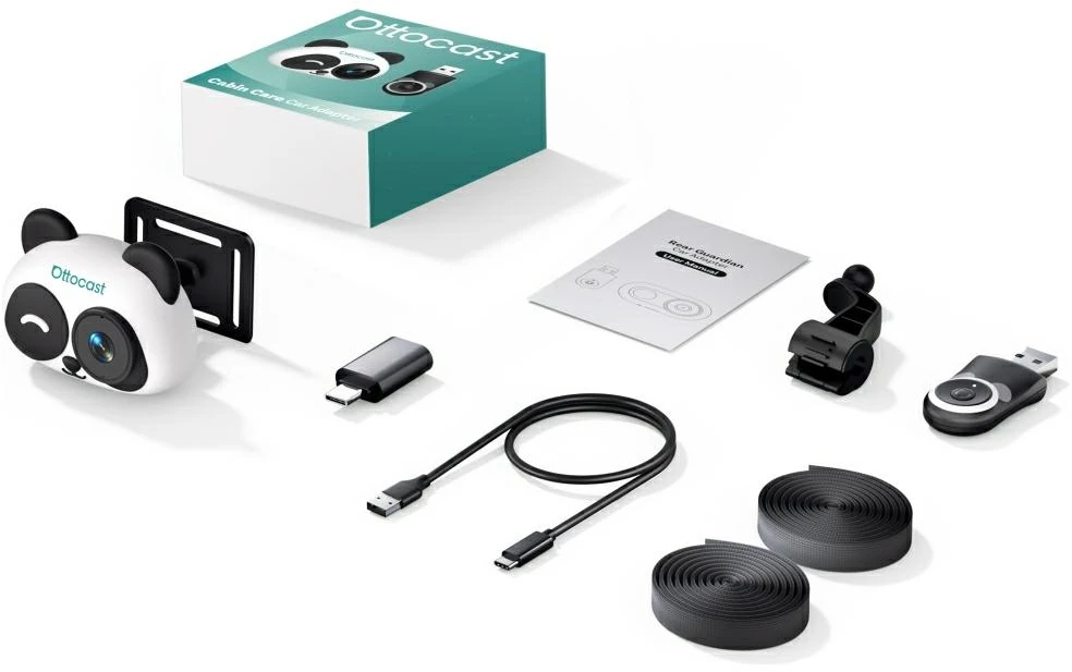 Ottocast CA520-M salono priežiūra Panda CarPlay Bluetooth
