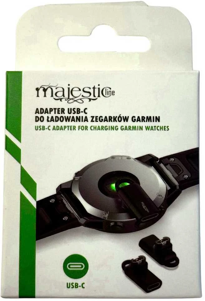 USB-C adapteris „MajesticLine“, skirtas „Garmin“ laikrodžių įkrovimui, juodas