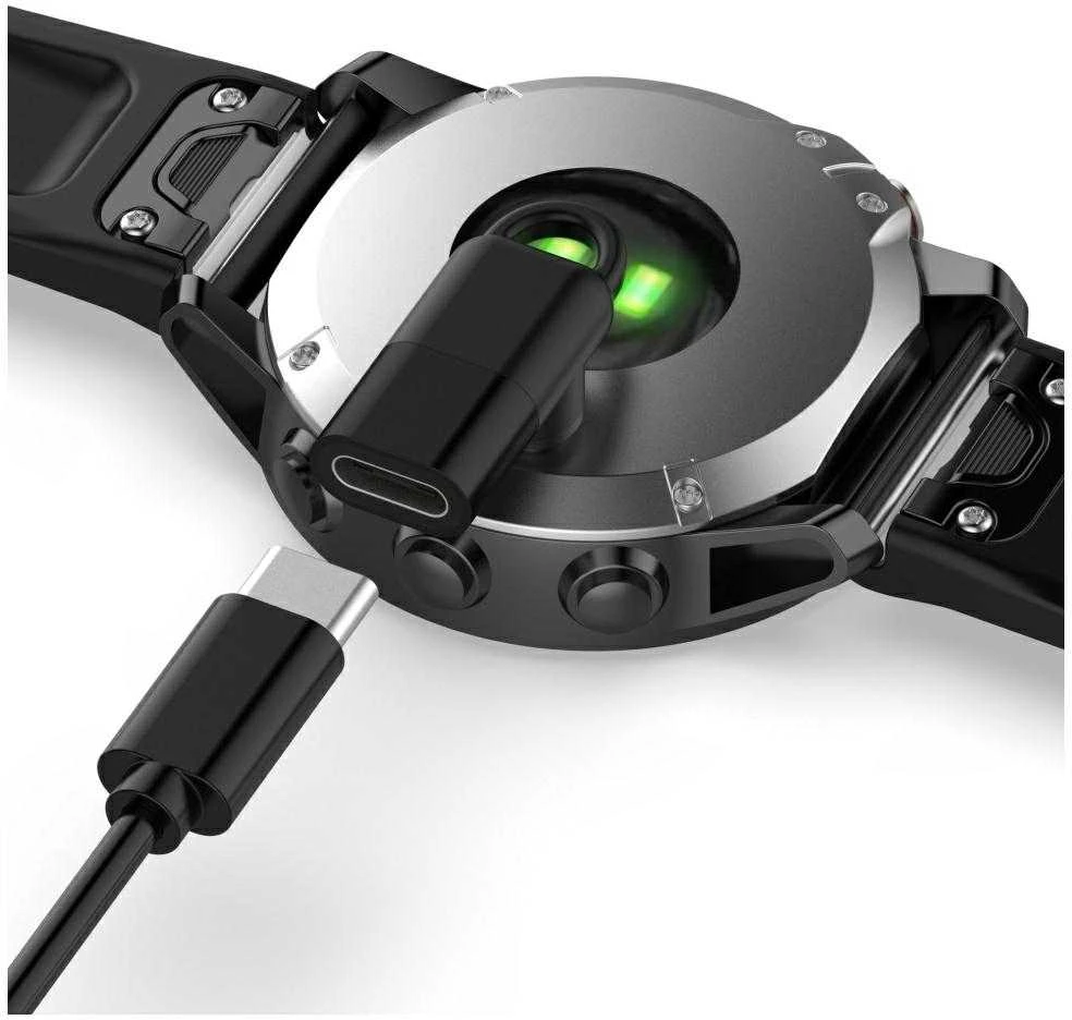 USB-C adapteris „MajesticLine“, skirtas „Garmin“ laikrodžių įkrovimui, juodas