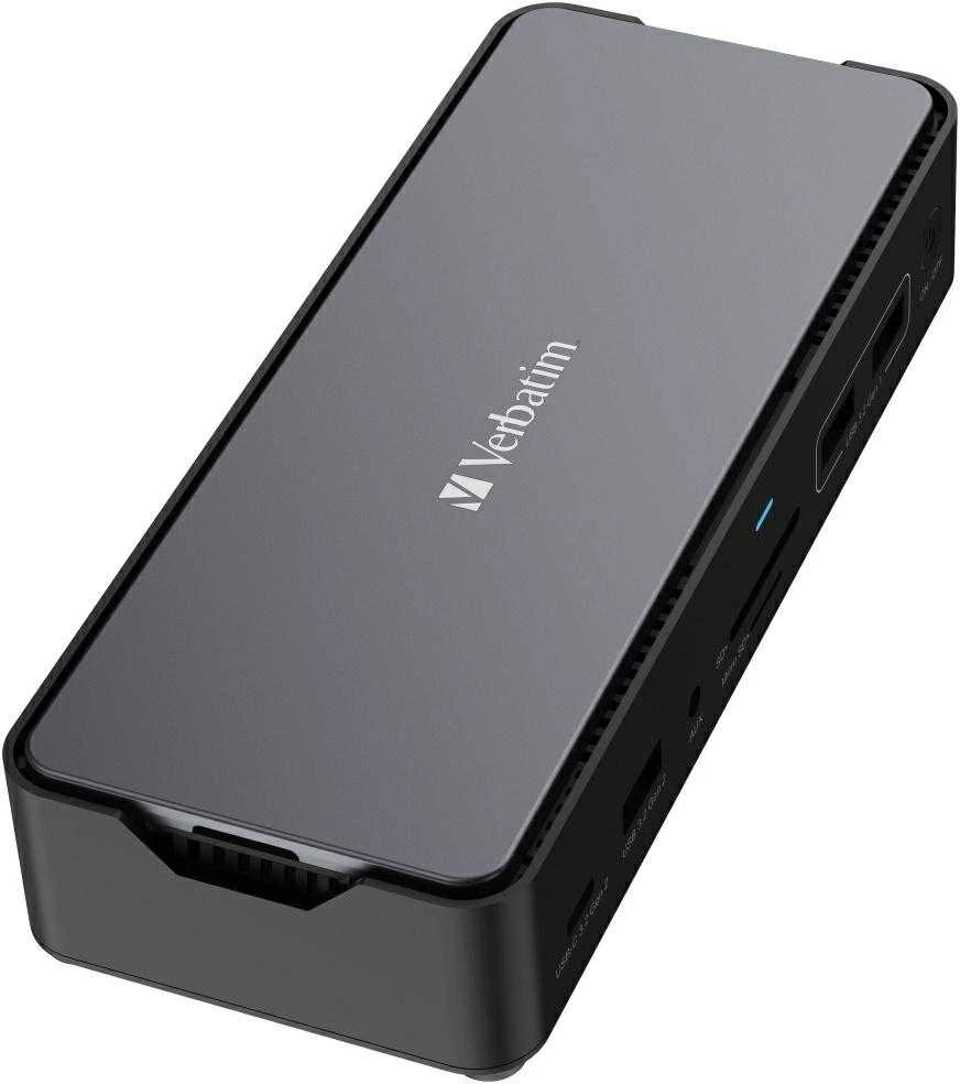 Verbatim USB-C Pro prijungimo stotelė CDS-15SSD, 15 prievadų: SSD, USB A/C, HDMI, DP, garso, SD+Micro SD, RJ45
