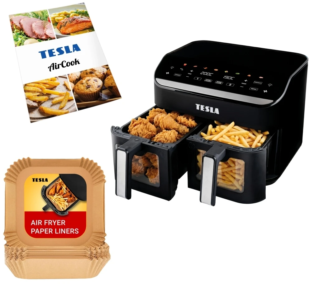Gruzdintuvė Tesla Aircook DualHeat QD464 XXL 9 l juoda