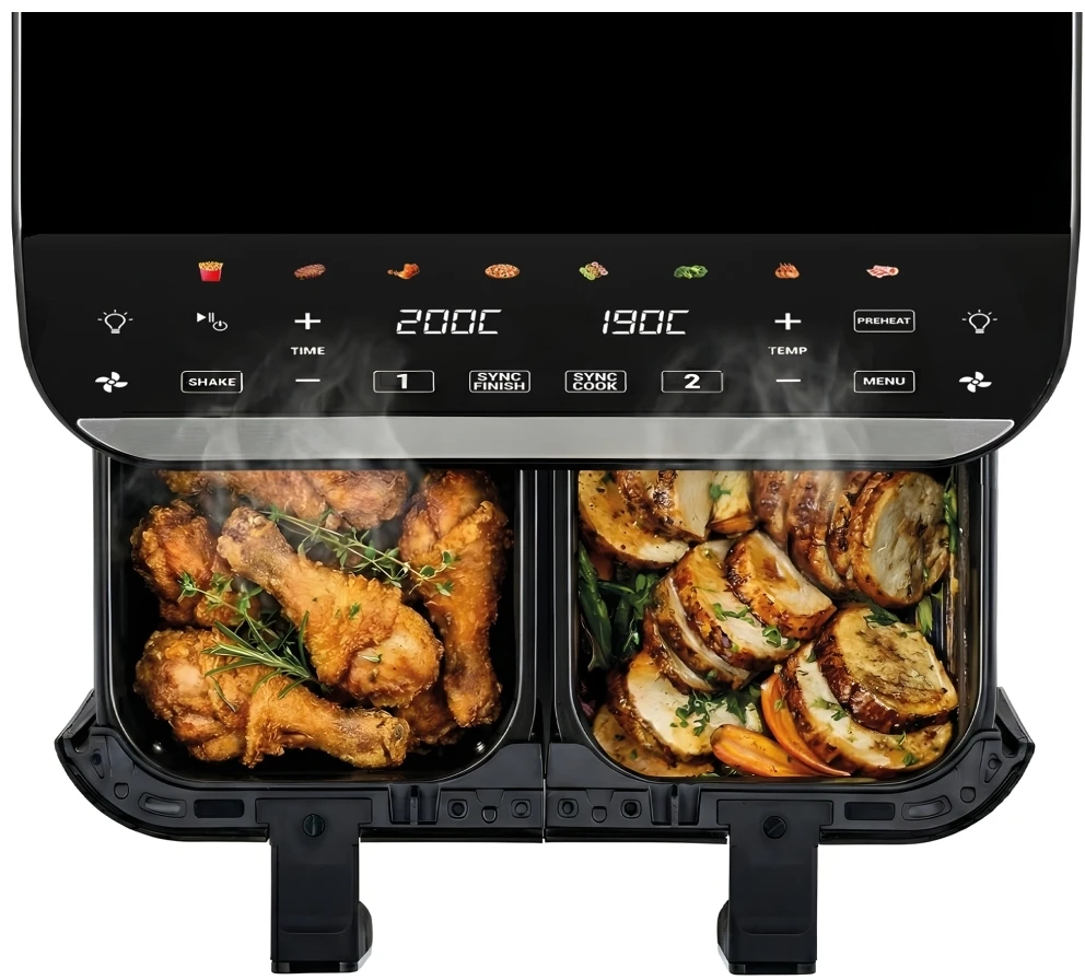 Gruzdintuvė Tesla Aircook DualHeat QD464 XXL 9 l juoda
