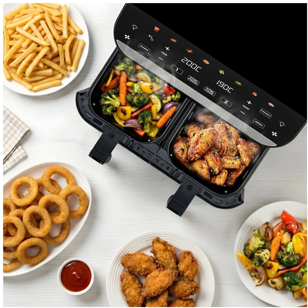 Gruzdintuvė Tesla Aircook DualHeat QD464 XXL 9 l juoda