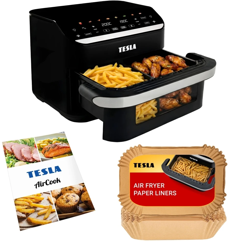 Gruzdintuvė Tesla Aircook DualHeat QD575 XXL 10 l juoda