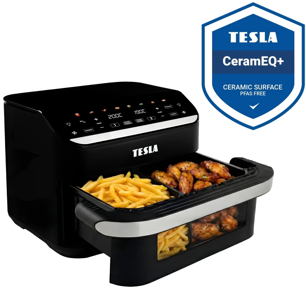 Gruzdintuvė Tesla Aircook DualHeat QD575 XXL 10 l juoda