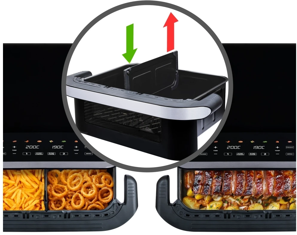 Gruzdintuvė Tesla Aircook DualHeat QD575 XXL 10 l juoda