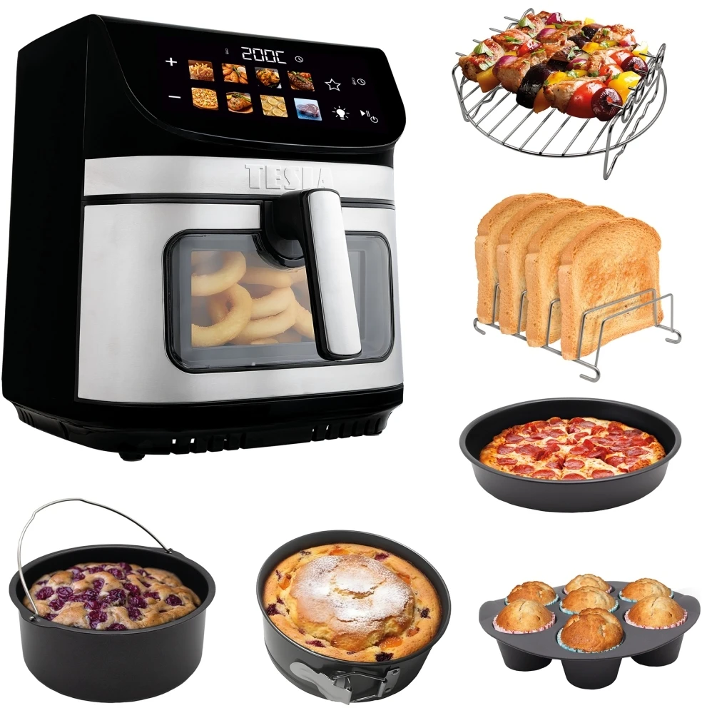 Gruzdintuvė Tesla AirCook DualHeat QD73 XXL 9 l sidabrinė
