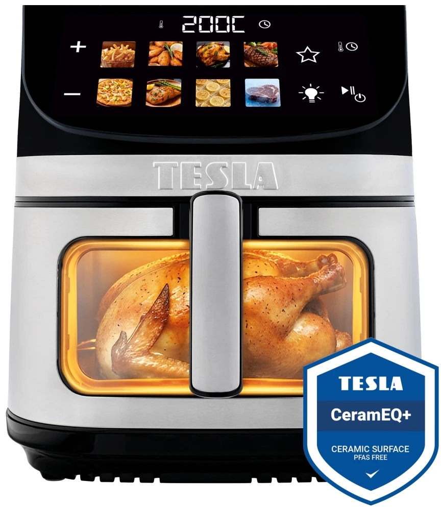 Gruzdintuvė Tesla AirCook DualHeat QD73 XXL 9 l sidabrinė