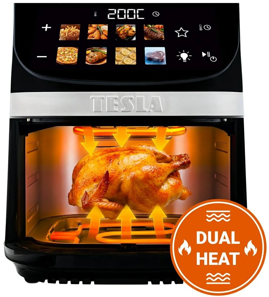 Gruzdintuvė Tesla AirCook DualHeat QD73 XXL 9 l sidabrinė