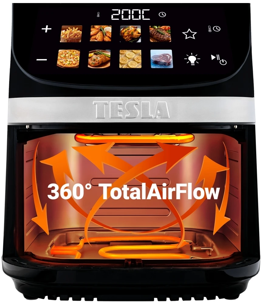 Gruzdintuvė Tesla AirCook DualHeat QD73 XXL 9 l sidabrinė
