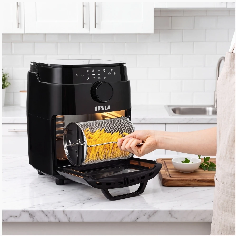 Gruzdintuvė Tesla AirCook & Grilis QG800 Wi-Fi 12 l juoda