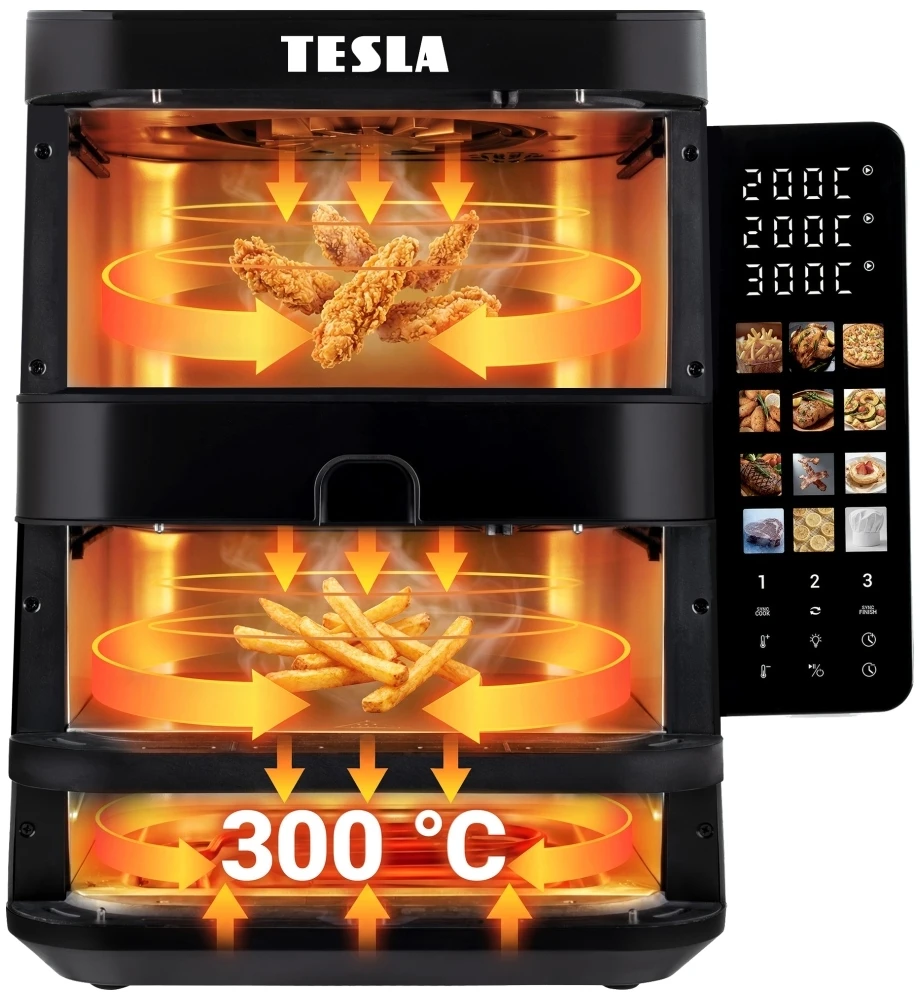 Gruzdintuvė TESLA AirCook TrioZone Q636 XXL