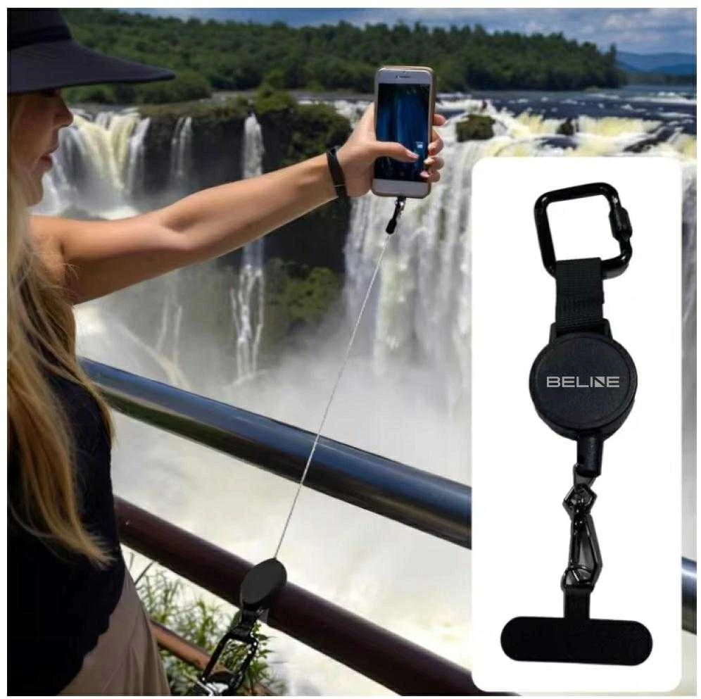Anti-theft lanyard Beline for phone juodos spalvos
