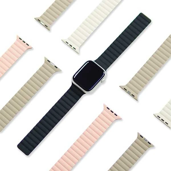 Araree dirželis Silicone Link Apple Watch38/40/41mm balta ir-žalia/warm baltas-khaki AR70-01908C