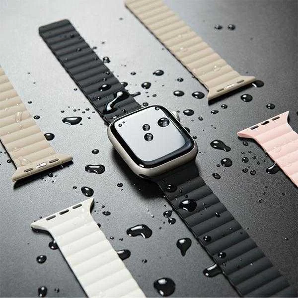 Araree dirželis Silicone Link Apple Watch42/44/45/49mm balta ir-žalia/warm baltas-khaki AR70-01907C