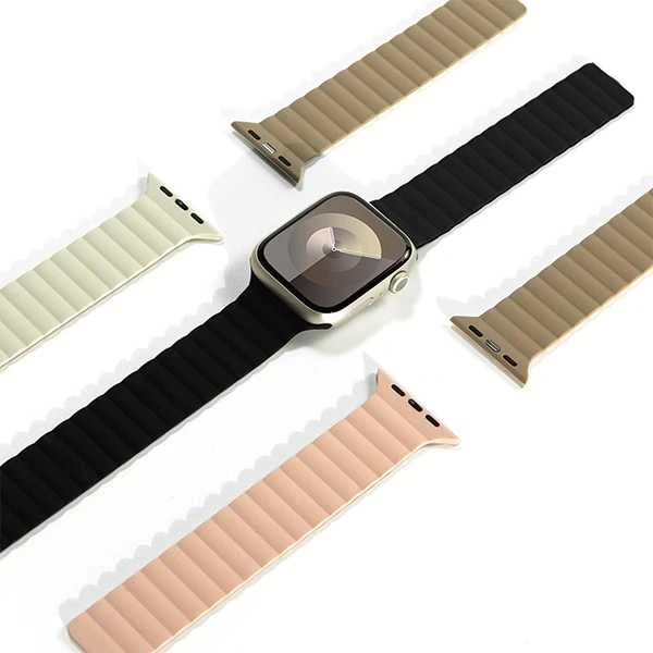 Araree dirželis Silicone Link Apple Watch42/44/45/49mm balta ir-žalia/warm baltas-khaki AR70-01907C