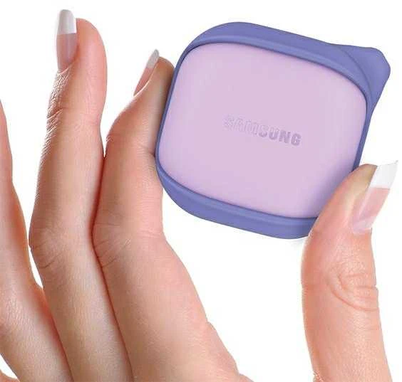 Dėklas Araree etui Bean Sam Galaxy Buds Live /Pro / Fe violetinė/violetinė AR20-01298F