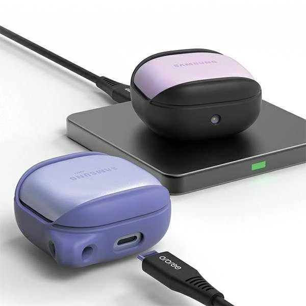 Dėklas Araree etui Bean Sam Galaxy Buds Live /Pro / Fe violetinė/violetinė AR20-01298F