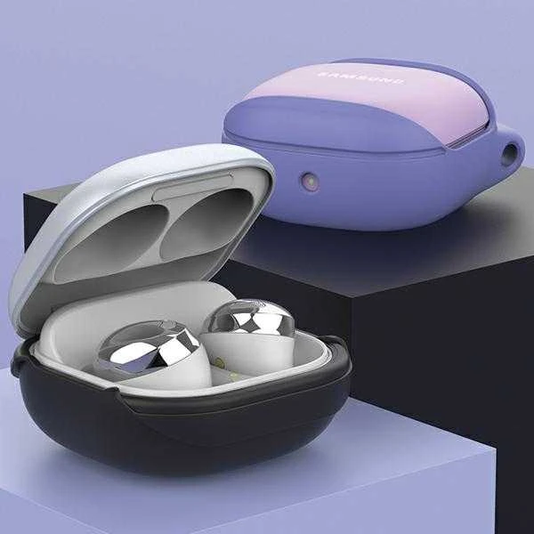 Dėklas Araree etui Bean Sam Galaxy Buds Live /Pro / Fe violetinė/violetinė AR20-01298F
