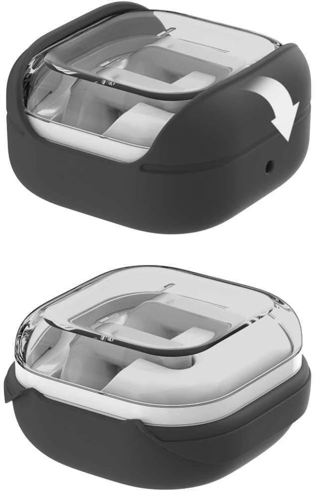 Araree pupelių dėklas, skirtas „Samsung Galaxy Buds 4“ / „Buds 4 Pro“, juodas
