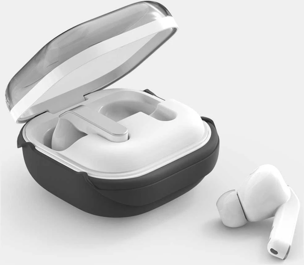 Araree pupelių dėklas, skirtas „Samsung Galaxy Buds 4“ / „Buds 4 Pro“, juodas