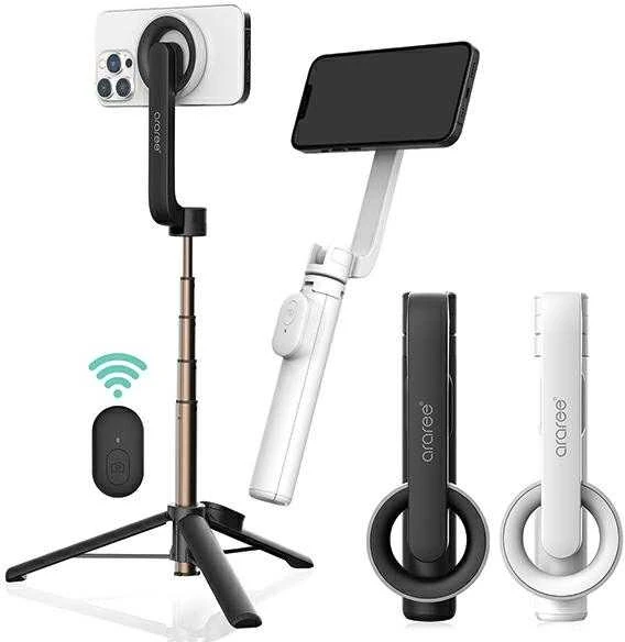 Araree Selfie Stick Bluetooth Magfie Pod juoda/juodas MagSafe Tripod AR60-01727A