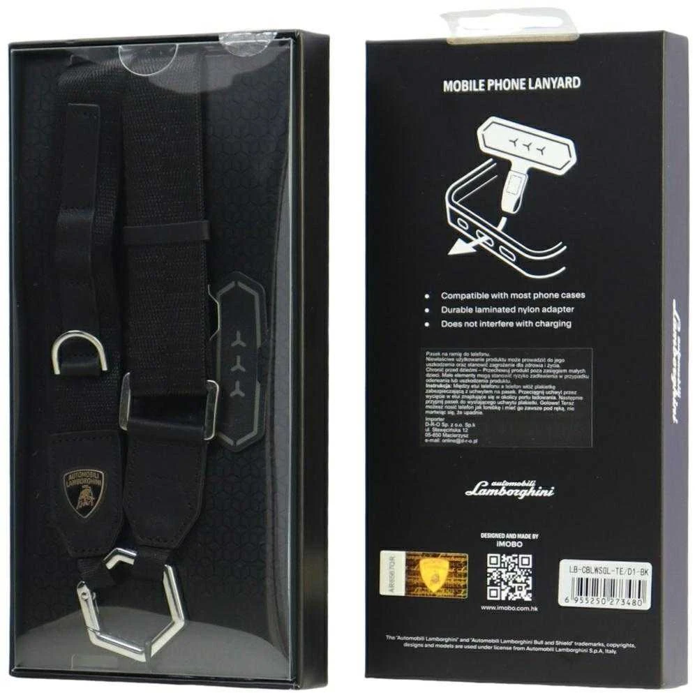 Audi Universal Lamborghini D1 Crossbody Webbing Strap juodos spalvos