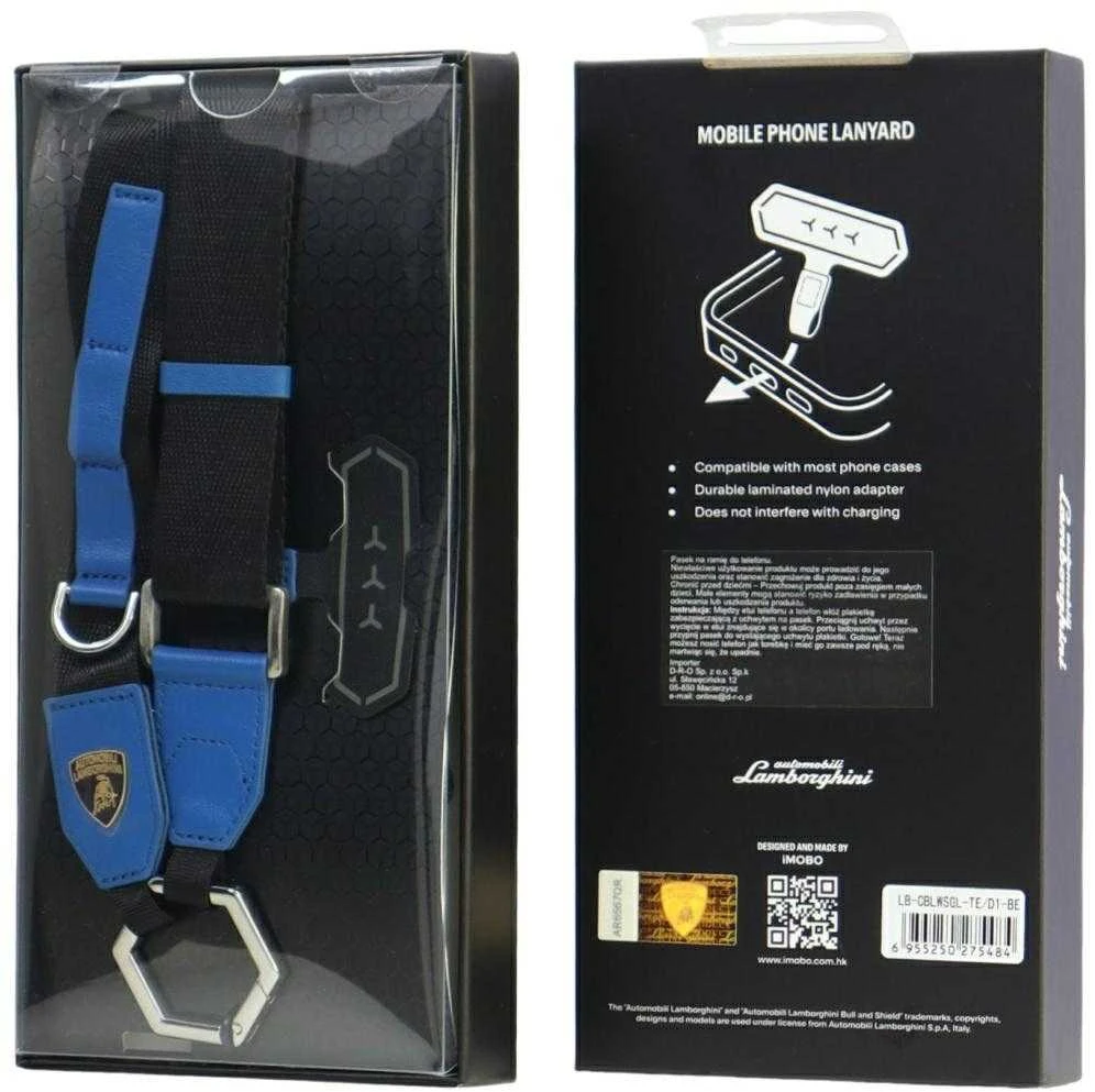 Audi Universal Lamborghini D1 Crossbody Webbing Strap mėlynas