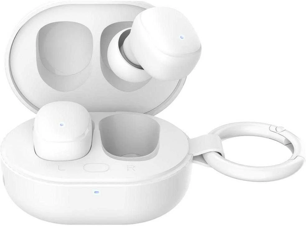 3mk FlowBuds 6.0 baltos ausinės dėkle su žiedu