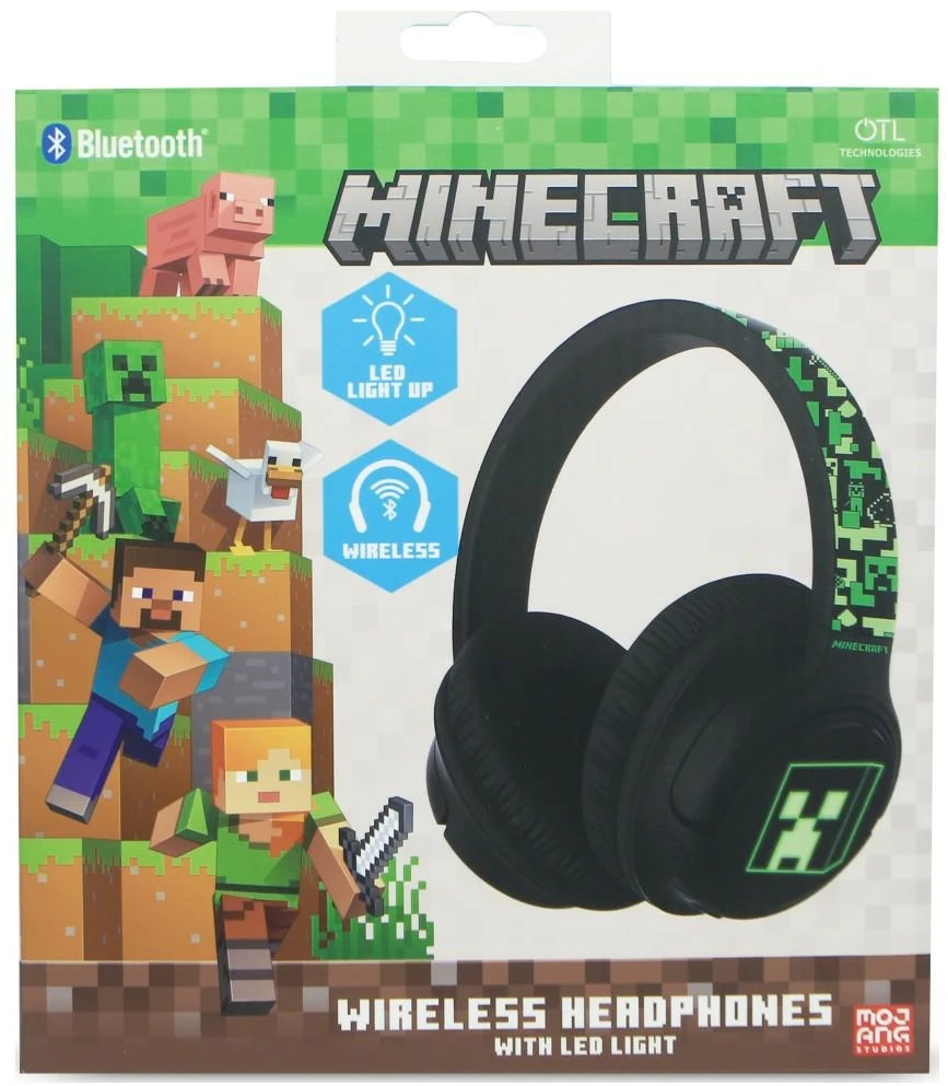 Otl Technologies Ausinės Belaidės su lankeliu ant galvos OTLMinecraft LED light up