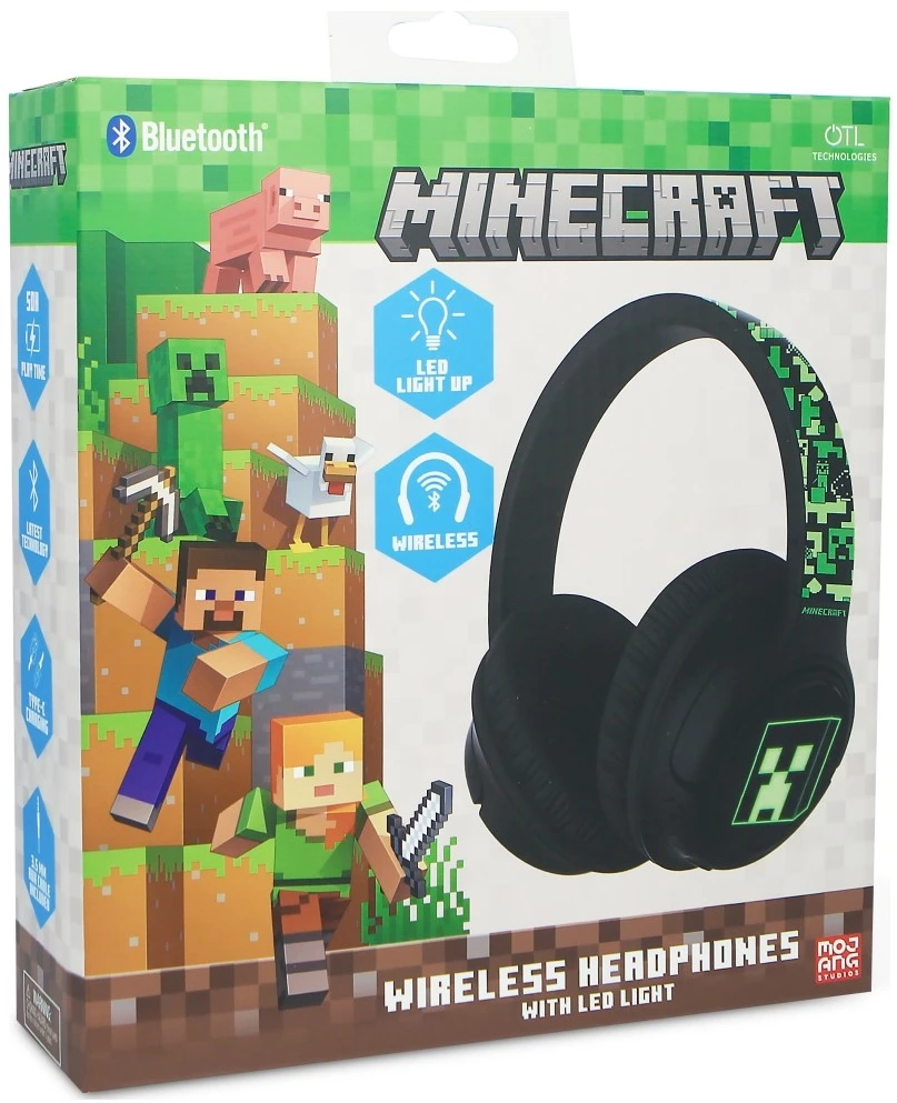 Otl Technologies Ausinės Belaidės su lankeliu ant galvos OTLMinecraft LED light up