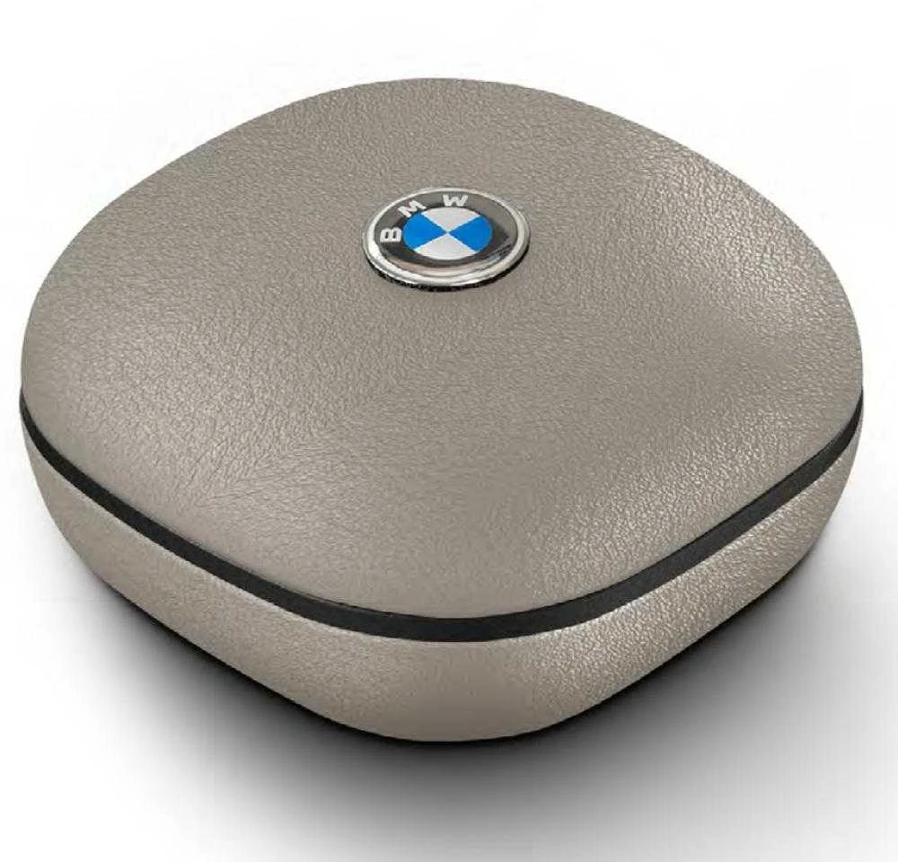 Belaidės ausinės ENC BMW TWS odinės metalinės BMW logotipo BMW001140 pilkos