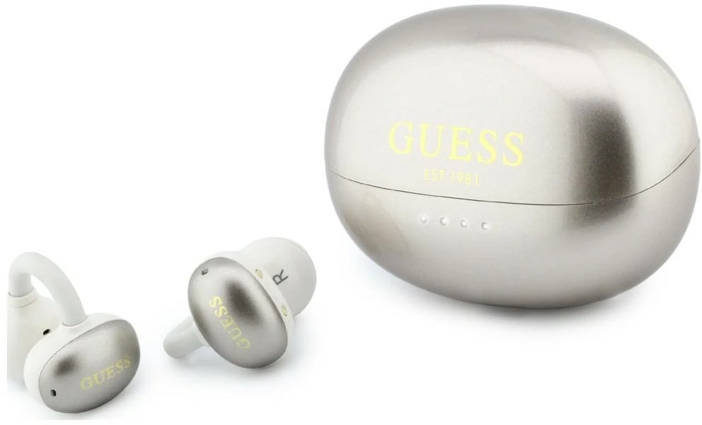 Guess Metallic Finish Classic Logo OWS belaidės ausinės Auksinė