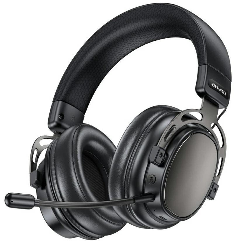 Over-Ear Belaidės Ausinės AWEI AT36 Bluetooth 5.4 su mikrofonu Juodas