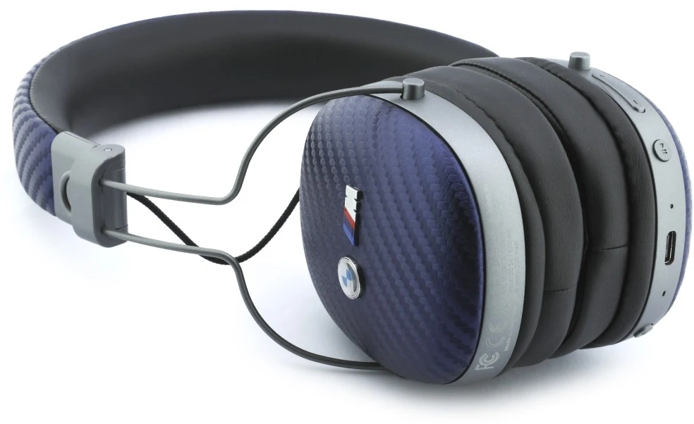 Ausinės su lankeliu ant galvos BMW Carbon Metal Parts ir Logos Bluetooth ENC tamsiai mėlyna