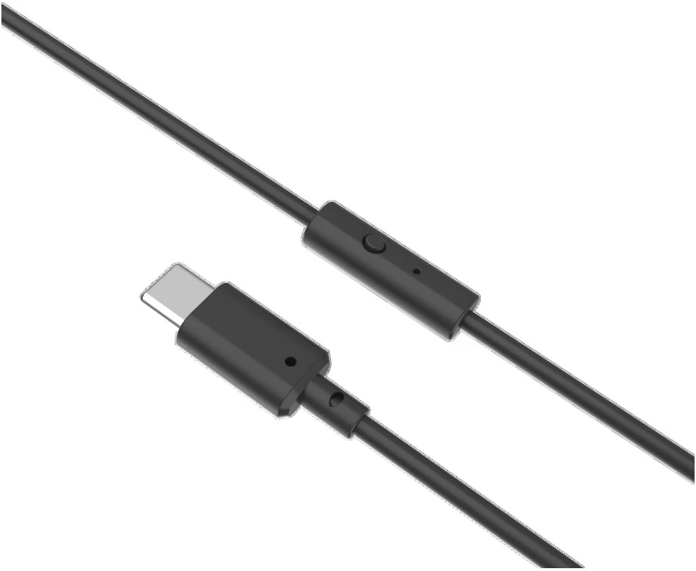 Verbatim TruSound ausinės su mikrofonu, przewodowa, juoda, kištukas ir play typ USB-C