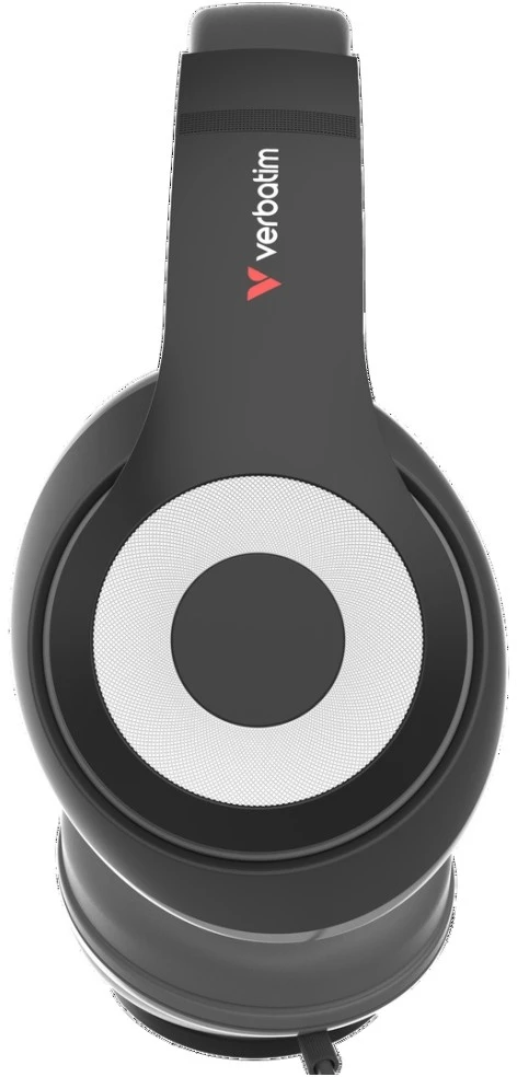 Verbatim TruSound ausinės su mikrofonu, przewodowa, juoda, kištukas ir play typ USB-C