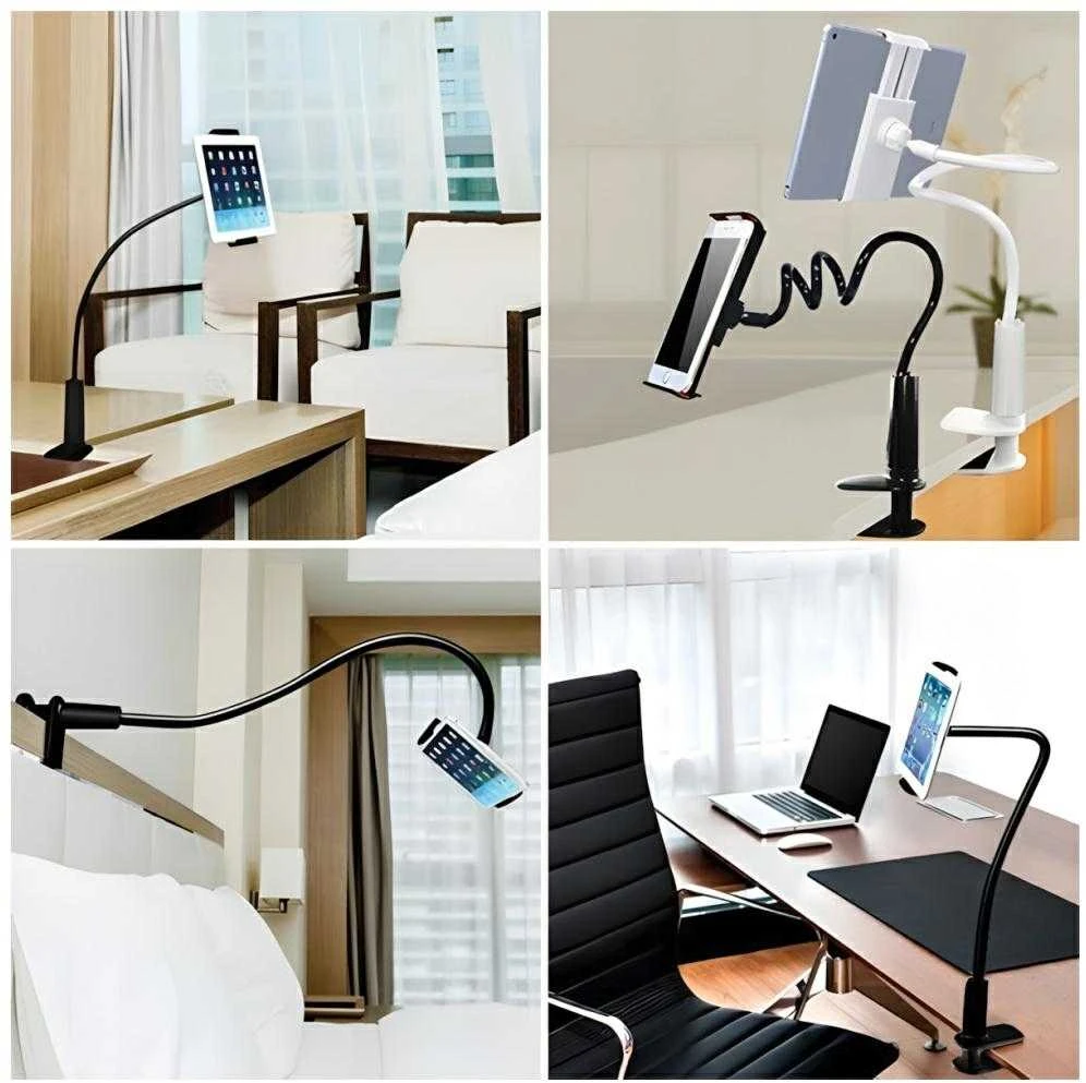 AWEI desk mount X3 4″-10.5″ baltas long arm