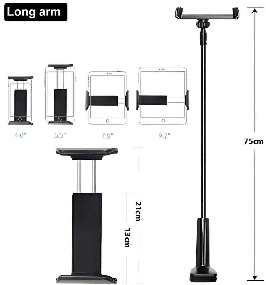 AWEI desk mount X3 4″-10.5″ baltas long arm