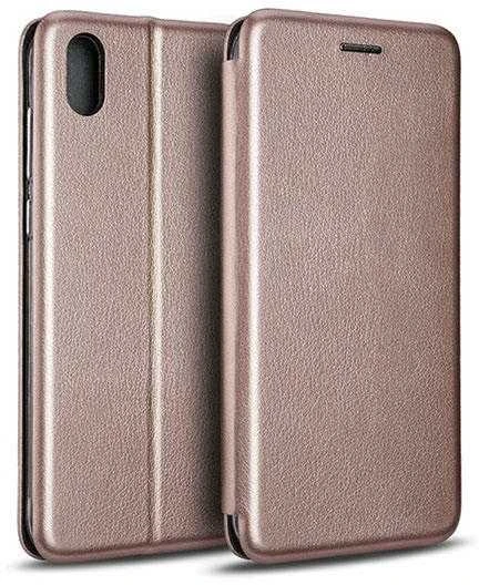 Beline Dėklas Book Magnetic Redmi 9A rožinio aukso spalvos