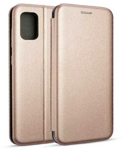Beline Dėklas Book Magnetic Samsung Galaxy M31s M317 rožinio aukso spalvos