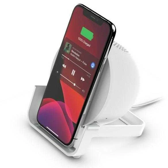 Belkin belaidžio įkrovimo stovas + garsiakalbis BOOST CHARGE Baltas